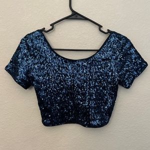 Sequin Crop Top